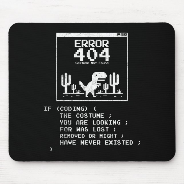 Error 404 Costume Not Found  Mouse Pad (Front)
