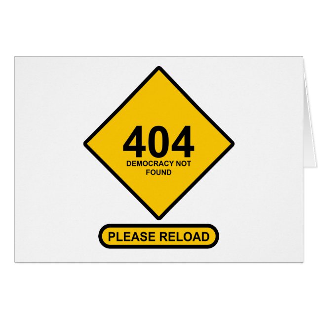 Error 404: Democracy Not Found (Front Horizontal)