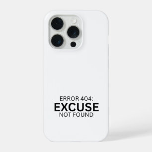 Error 404 Excuse Not Found Minimalist Typewriter  iPhone 15 Pro Case