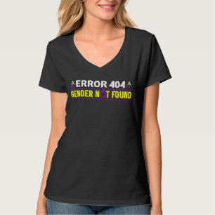 Error 404 Gender Not Found Non Binary Flag Lgbt Ga T-Shirt