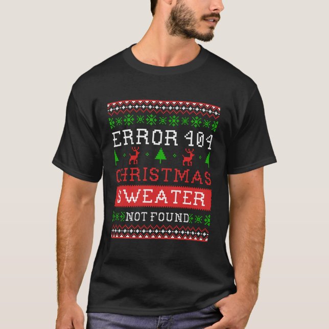 Error 404 Longsleeve Ugly Christmas Sweater Not Fo (Front)