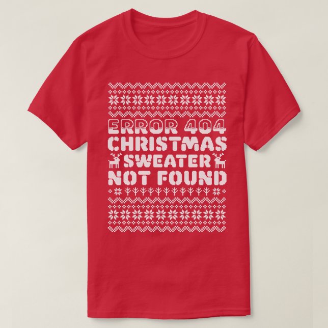 Error 404 Ugly Christmas Sweater Not Found Compute (Design Front)