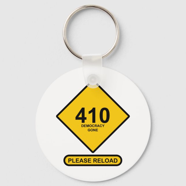 Error 410: Democracy Gone Key Ring (Front)