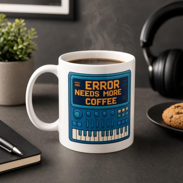 Error: Need More Coffee – Synthesizer Humor Mug (Creator Uploaded)