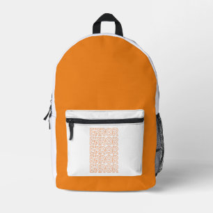 error printed backpack