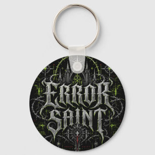 Error Saint Gothic Cyberpunk Front & Back Men's Key Ring