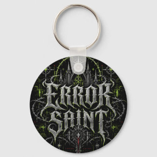 Error Saint Gothic Cyberpunk Front & Back Men's Key Ring