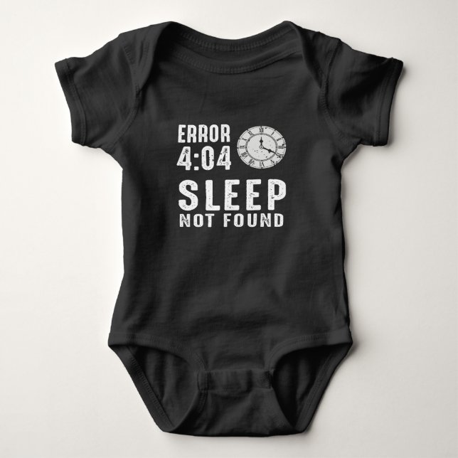 Error Sleep Not Found Programmer Coder Baby Bodysuit (Front)