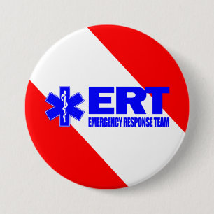 ERT -Emergency Response Team 7.5 Cm Round Badge