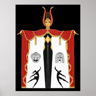 Erté - Broadway's in Fashion [Night Version] Poster