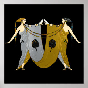 Erté - Legends Suite, Sisters [Night Version] Poster
