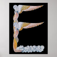 Erté - The Letter E from the Alphabet Suite, 1976
