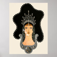 Erté - The Precious Stones Suite, Sapphire, 1969