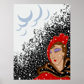 Erté - The Seasons, Winter Poster