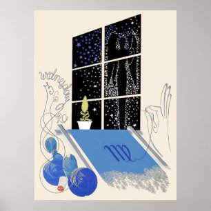 Erté - The Zodiac Suite, Virgo Poster