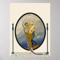 Erté - Woman and Satyr
