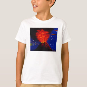 Erupting Volcano and Stars T-Shirt