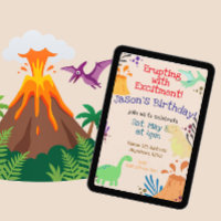 Erupting with Excitement Dinosaur Volcano Birthday