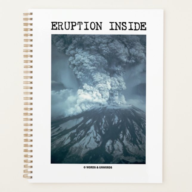 Eruption Inside Mt. Saint Helens Geology Psyche Planner (Front)