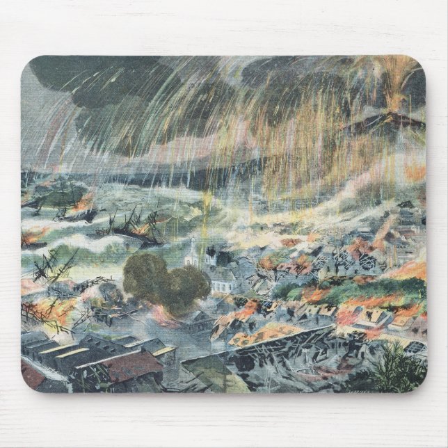 Eruption of a Volcano on Martinique Mouse Pad (Front)