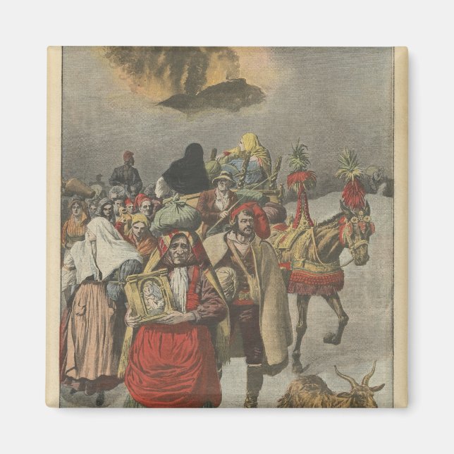 Eruption of Mount Etna Magnet (Front)