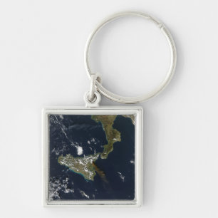Eruption of Mt Etna in Sicily Key Ring