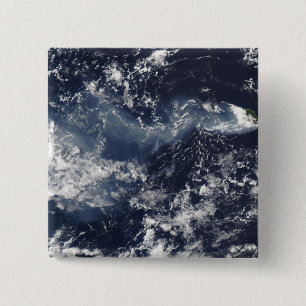 Eruption of Piton de la Fournaise, Reunion Isla 15 Cm Square Badge