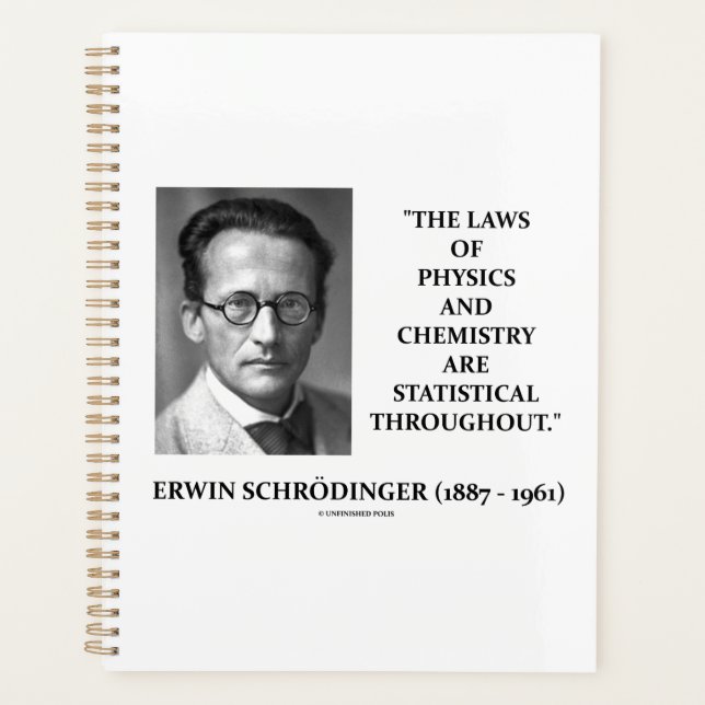 Erwin Schrödinger Physics Chemistry Statistical Planner (Front)