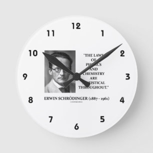 Erwin Schrödinger Physics Chemistry Statistical Round Clock