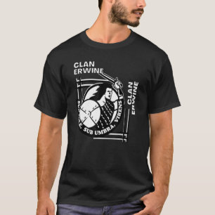 Erwine Clan Gaelic Motto Swordsman T-Shirt