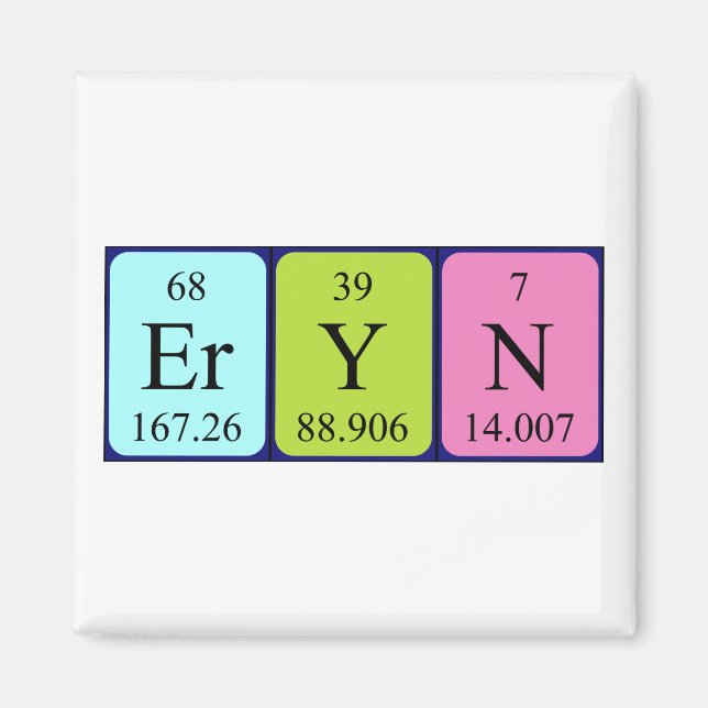 Eryn periodic table name magnet (Front)
