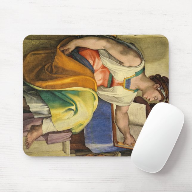 Erythraean Sibyl by Michelangelo Mouse Pad (With Mouse)