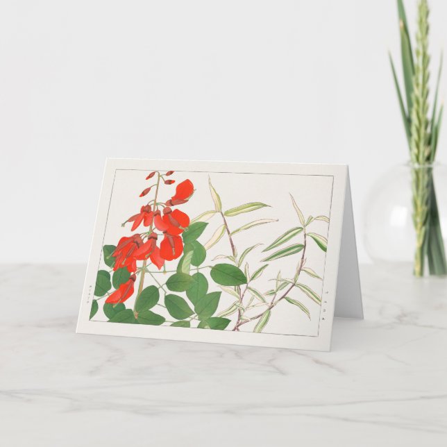 Erythrina, Panicum by Tanigami Konan Card (Front)