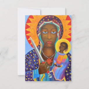 Erzulie Dantor Black Madonna Voodoo Lwa Thank You Card