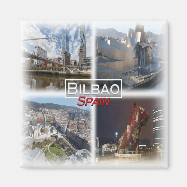 ES0135 Europe, Spain Bilbao, Fridge Magnet (Front)
