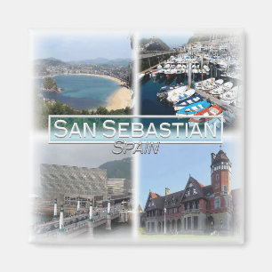 ES0148 Europe, Spain, San Sebastian, Fridge Magnet