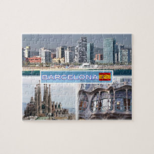 ES Barcelona - Skyline - Skyline - Sagrada Familia Jigsaw Puzzle