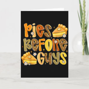 Es Before Guys Funny Thanksgiving Retro Fall Quote Card