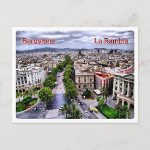 ES Europe - Spain - Barcelona la Rambla - Postcard