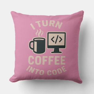 Es gracioso que convierta el café en código cushion