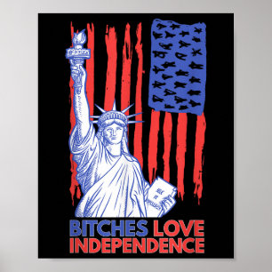 Es Love Independence 4th Of July Funny Us Flag  Poster