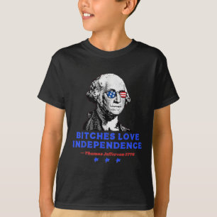 Es Love Independence Funny Founding Fathers 4th Of T-Shirt