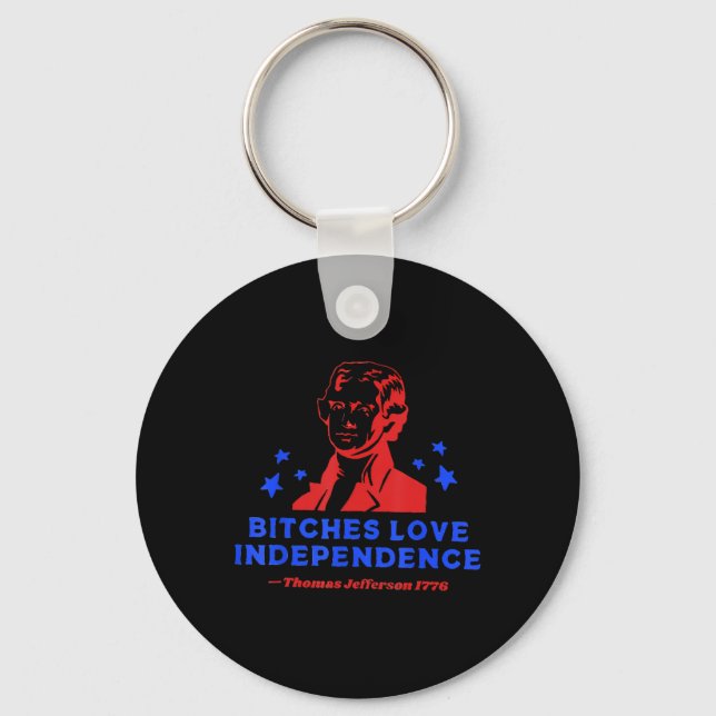 Es Love Independence Funny Founding Fathers  Key Ring (Front)