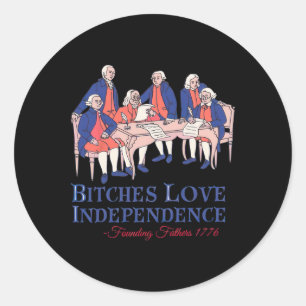 Es Love Independence Thomas Funny 4th Of July Classic Round Sticker