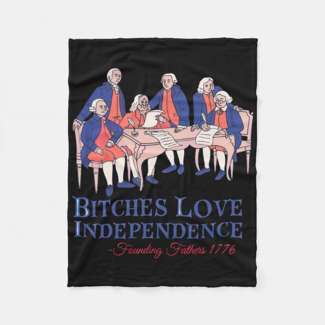 Es Love Independence Thomas Funny 4th Of July  Fleece Blanket (Front)