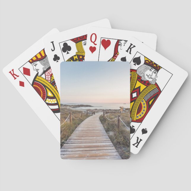 Es Pujols Beach at Dawn Playing Cards (Back)