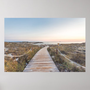 Es Pujols Beach at Dawn Poster