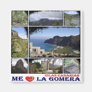 ES - Spain - La Gomera - I Love - Collage Mosaic Magnet