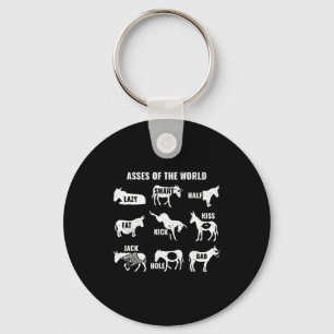 Es The World Funny Lazy Smart Half Fat Kick Kiss  Key Ring
