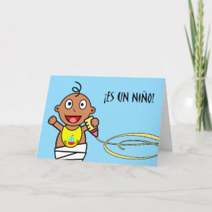 Es un Niño! Congratulations on Baby Boy in Spanis Card